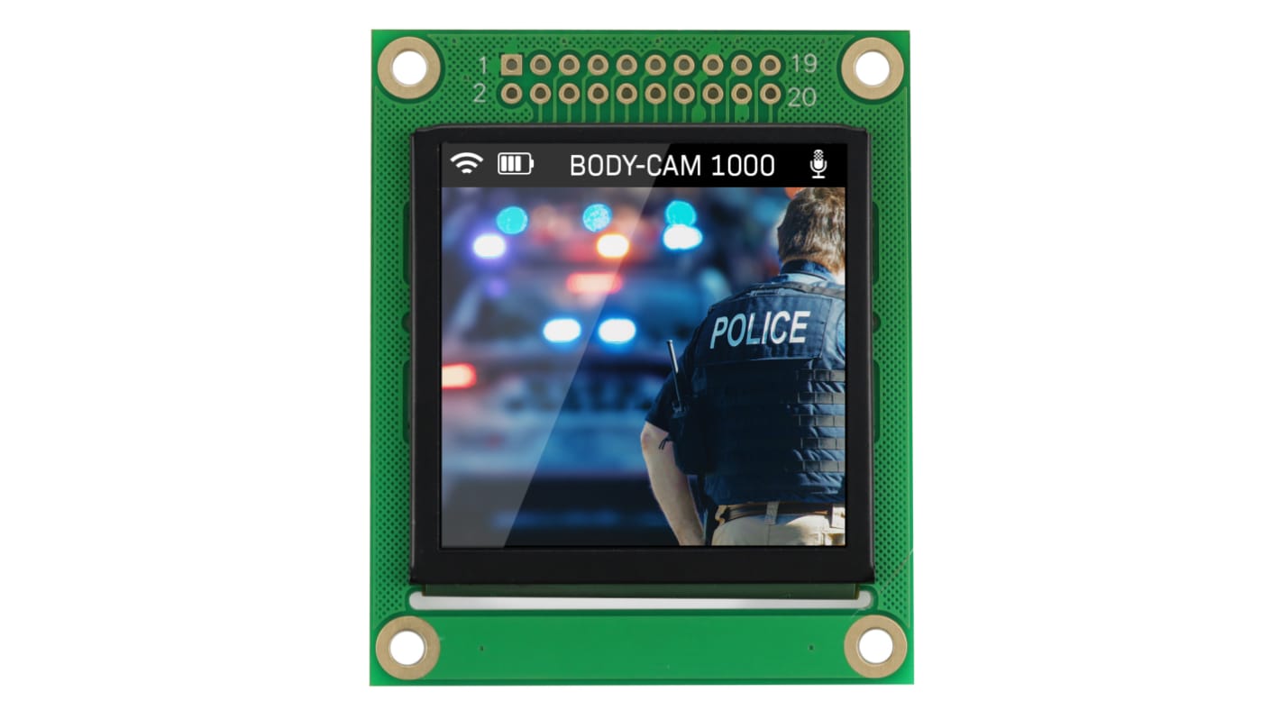 NEWHAVEN DISPLAY INTERNATIONAL 1.91in Full Colour Passive matrix OLED Display 176 x 176pixels PCB Mount I2C, Parallel,