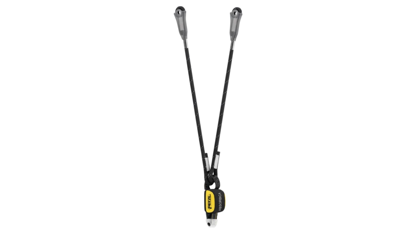 Petzl 1m Fall Arrest Adjustable Lanyard Twist Lock Locking Carabiner Twin