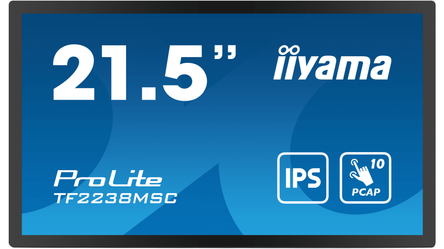 iiyama 22inLCD显示器, 1920 x 1080, 178/178°可视角度, ProLite