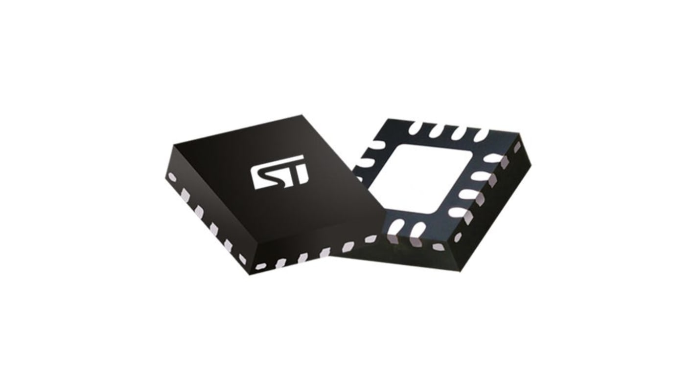 LM339QT STMicroelectronics, Quad Comparator, CMOS/TTL O/P, O/P, 300ns 2 → 36 V 16-Pin QFN16