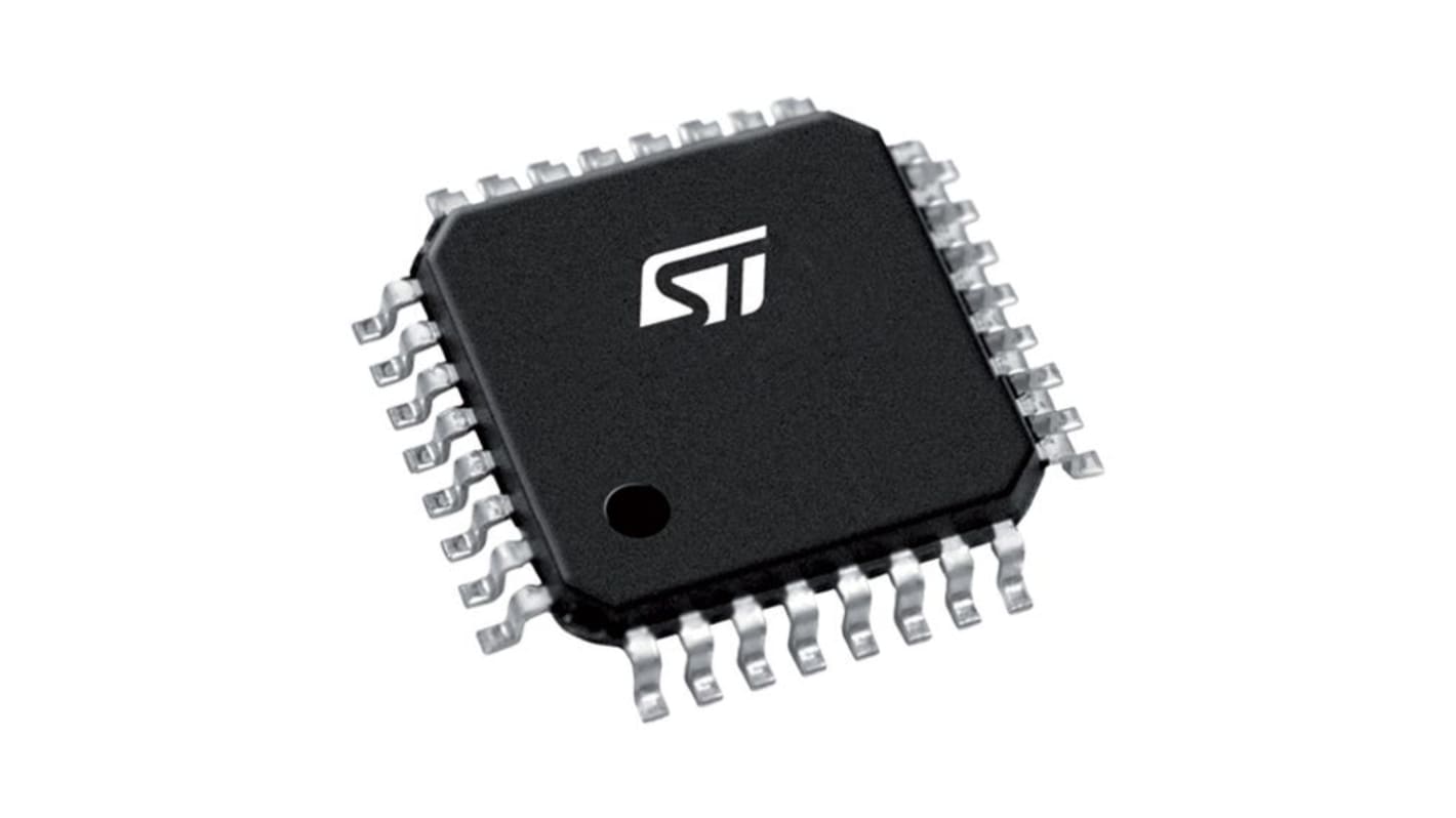 STMicroelectronics STM8单片机, 8 位 MCU内核, 32针, LQFP, 最大16MHz, 32 千字节 闪存 EEPROM