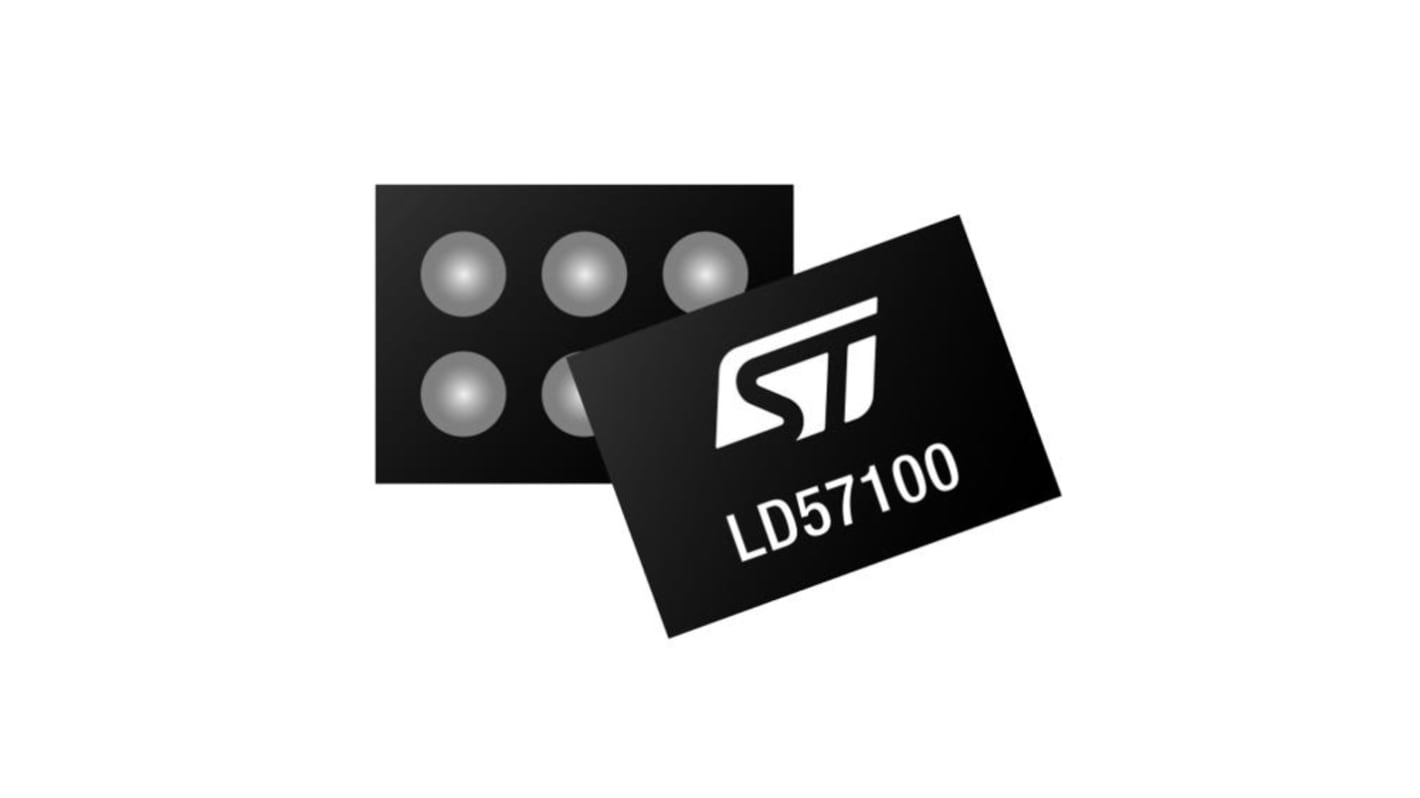 STMicroelectronics 稳压芯片, 3.3V输出, 1A最大输出, 单路输出, Flip Chip6, 6针, ±0.5%精度