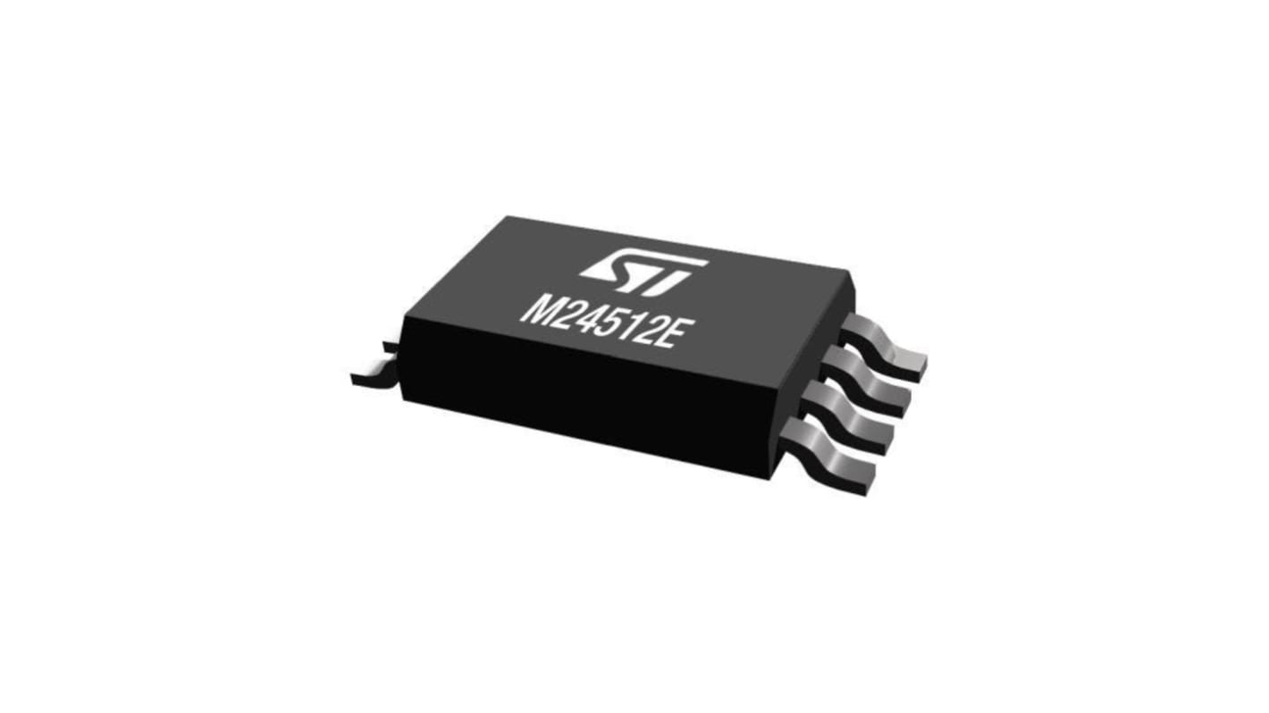 STマイクロエレクトロニクス, EEPROM, 512kB, I2C, 8 Pin, M24512E-FDW6TP