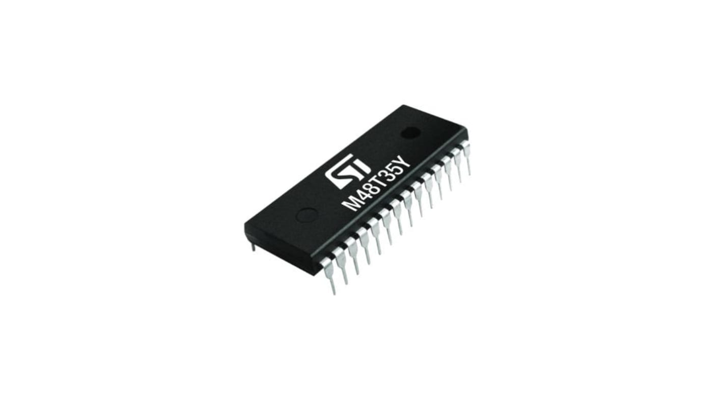 Reloj de tiempo real STMicroelectronics M48T35Y-70MH1F, SRAM, DIP, 28-Pines