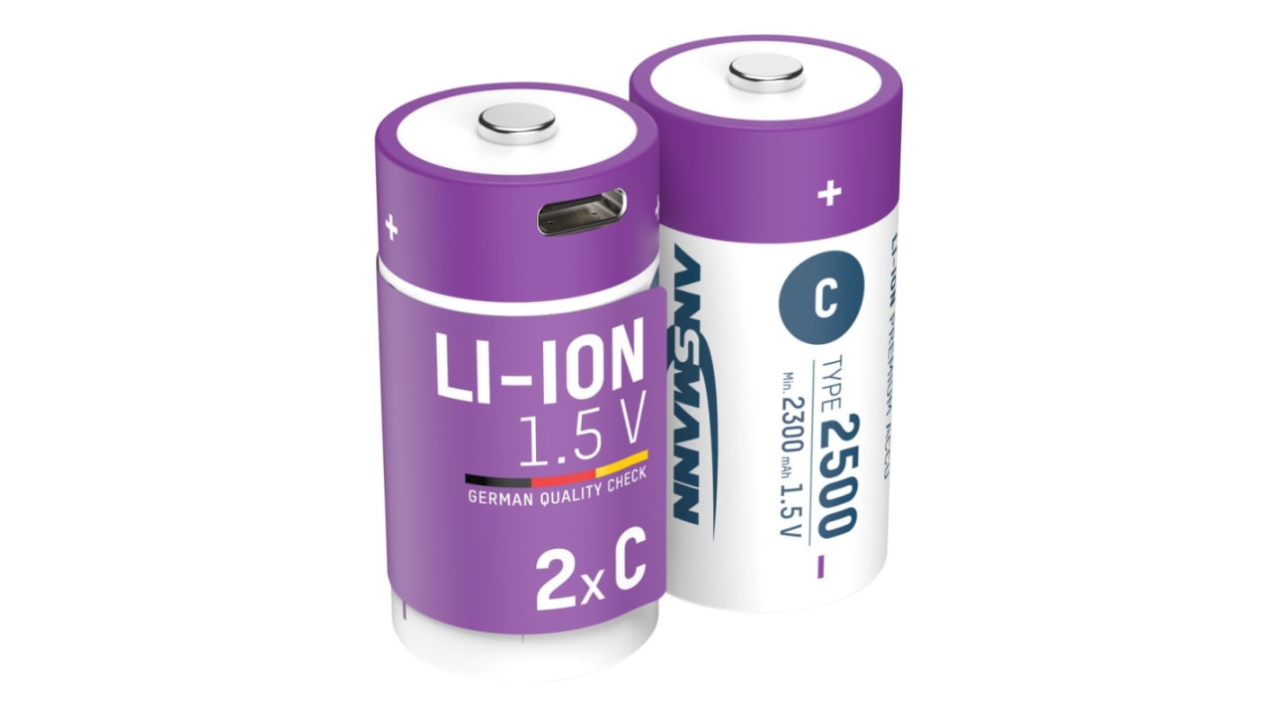 Akumulatory C 1.5V 2.5Ah Litowo-jonowe C Ansmann