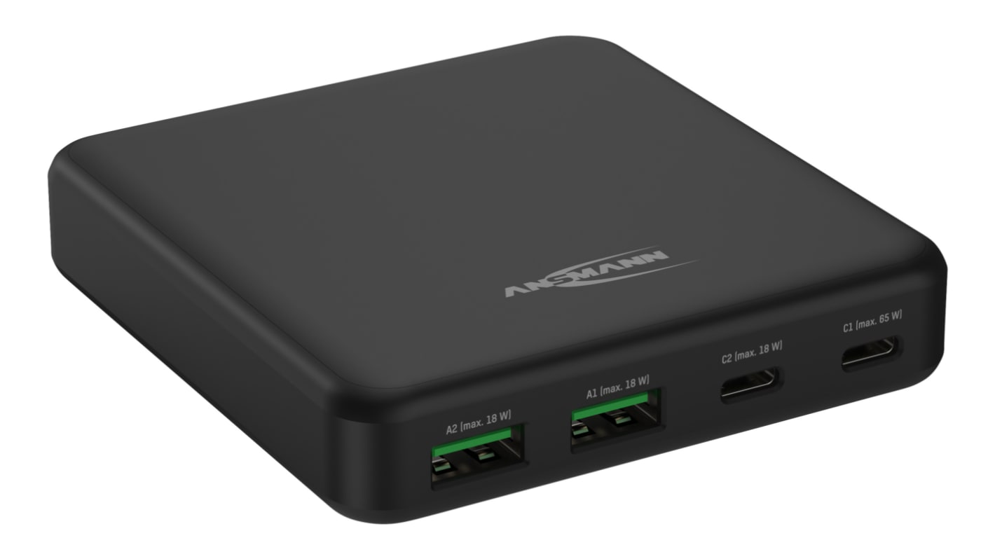 Ansmann 65W Portable AC/DC Adapter 5 → 20V dc Output, 3A Output