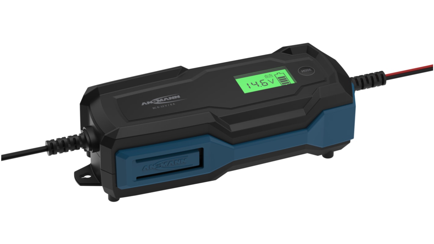 Ansmann 1001-0145 Battery Charger For Lead Acid, LiFePO4 6 V, 12 V 3 → 6 Cell 7.2V 1A with EU, UK plug