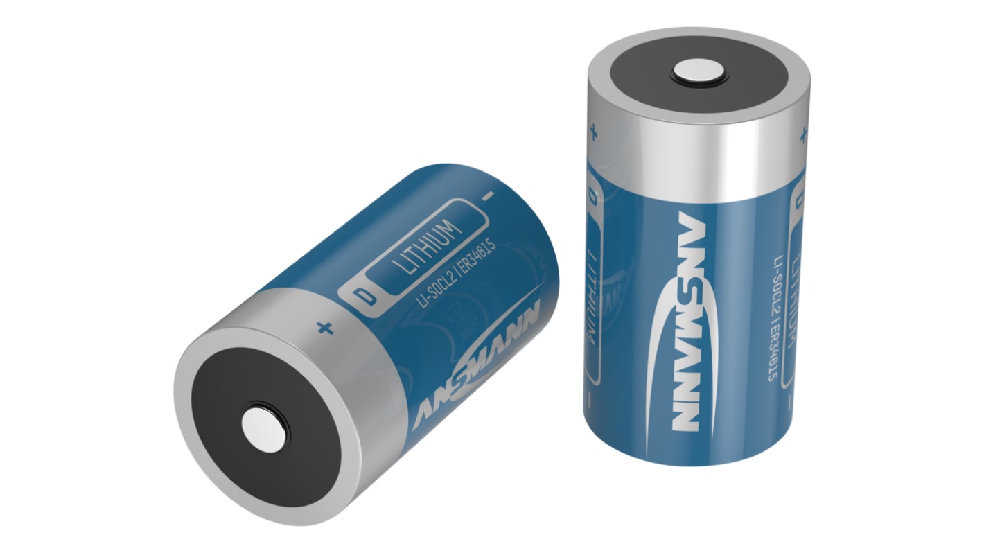 Ansmann Lithium Thionyl Chloride 3.6V, D Lithium Speciality Size Battery