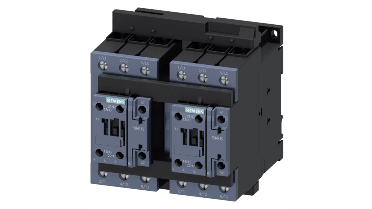 Stycznik 20 → 33 V Siemens styki: 3 22 kW 24 A 2 x 1 NO 3RA2335-8XB30-1NB3