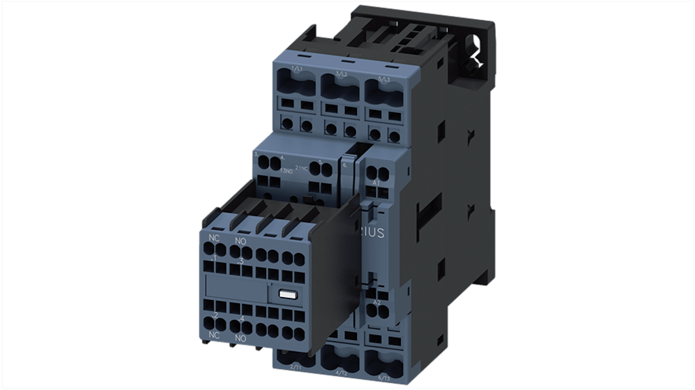 Stycznik 230 V Siemens styki: 3 5,5 kW 12 A 2NO/2NC 3RT2024-2AL24