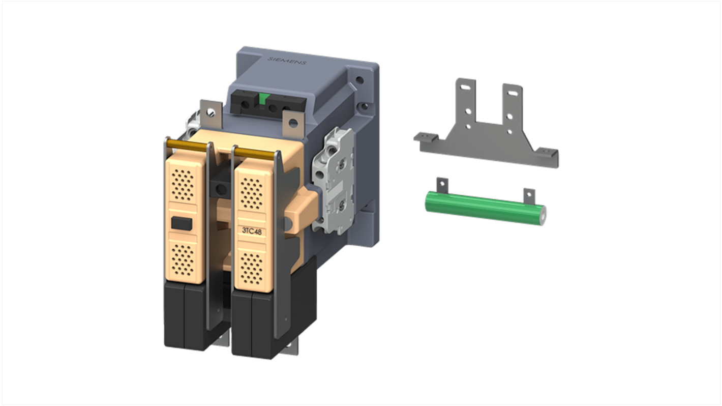 Siemens SIRIUS 3TC4 Contactor, 24 V dc Coil, 2-Pole, 75 A, 2NC + 2NO