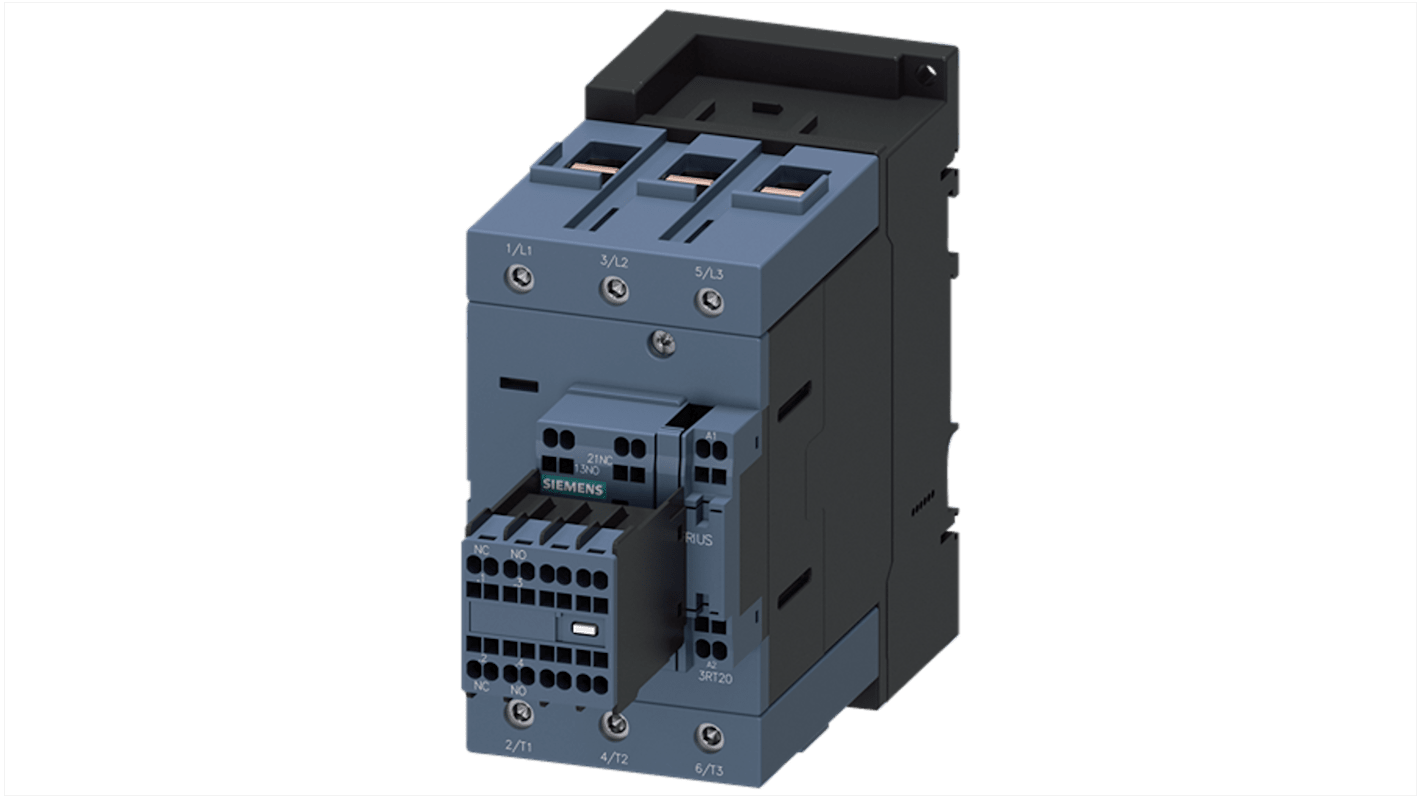 Stycznik 110 V DC Siemens styki: 3 37 kW 80 A 2NO + 2NC 3RT2045-3XF44-0LA2