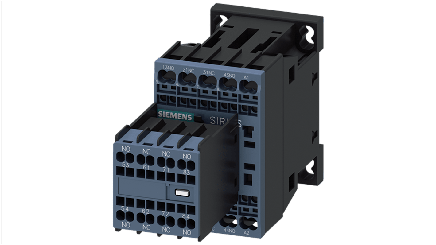 Siemens 3RH2 Contactor Relay 4NC + 4NO, 10 A Contact Rating, 230 V ac, SIRIUS