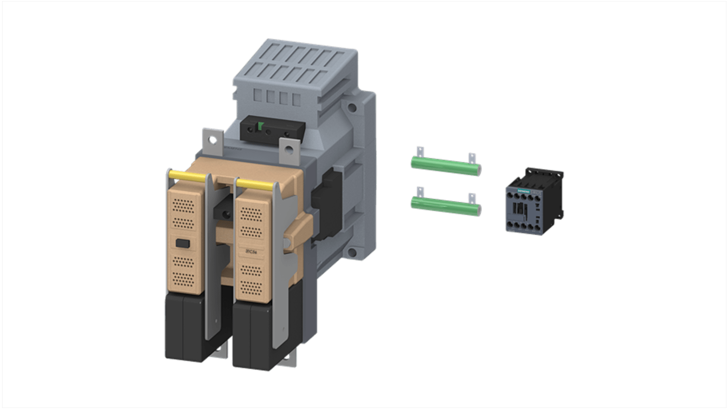 Siemens SIRIUS 3TC Contactor, 24 V dc Coil, 2-Pole, 400 A, 1NC + 2NO