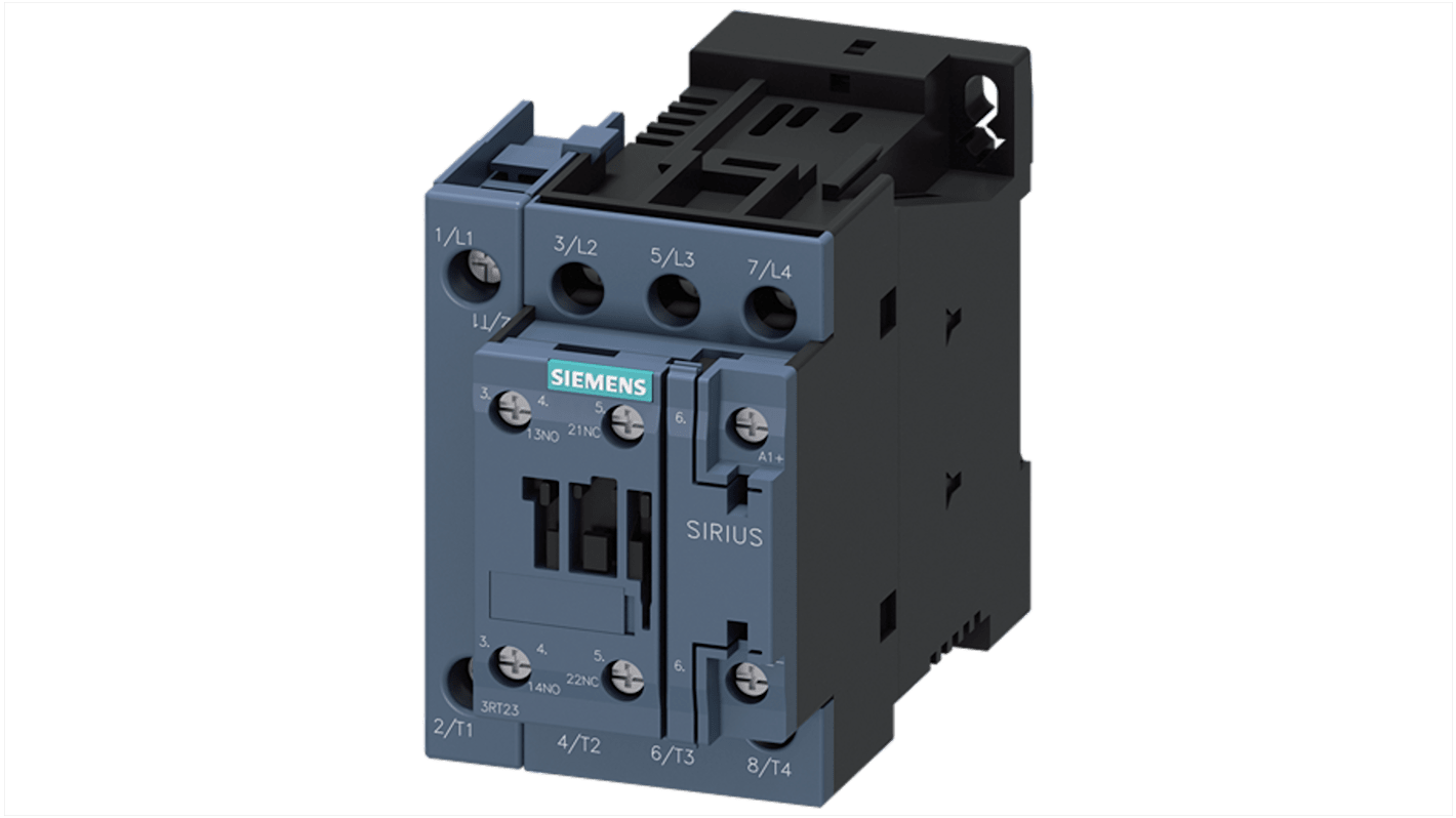 Stycznik 110 V DC Siemens styki: 4 7,5 kW 35 A 1NC + 1NO 3RT2325-1BF40