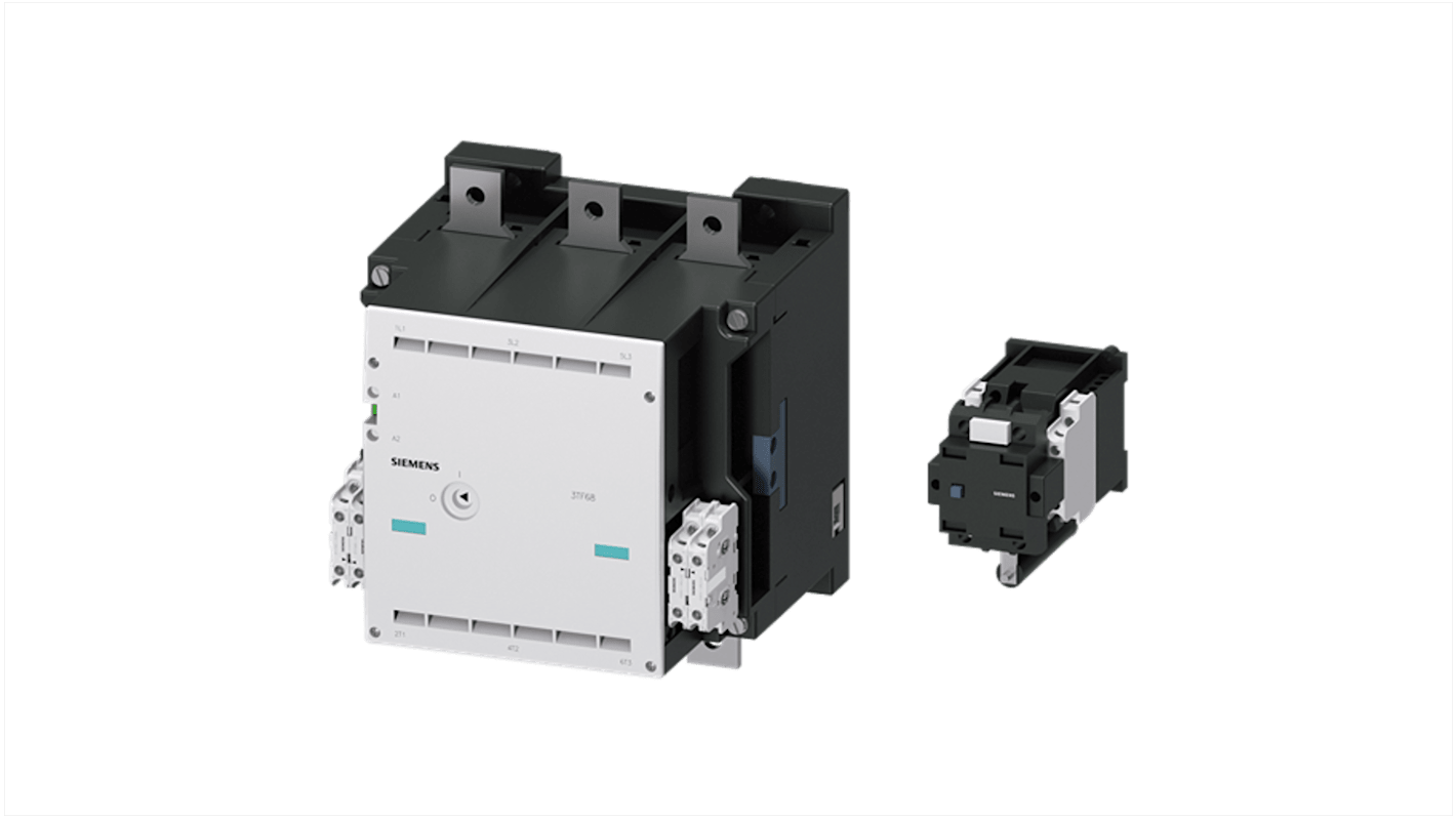 Siemens SIRIUS 3TF6 Contactor, 110 V dc Coil, 3-Pole, 630 A, 335 kW, 3NC + 3NO, 400 V