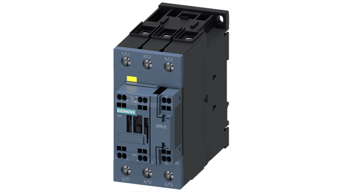 Stycznik 175 → 280 V Siemens styki: 3 37 kW 80 A 1NC 3RT2038-3SP30