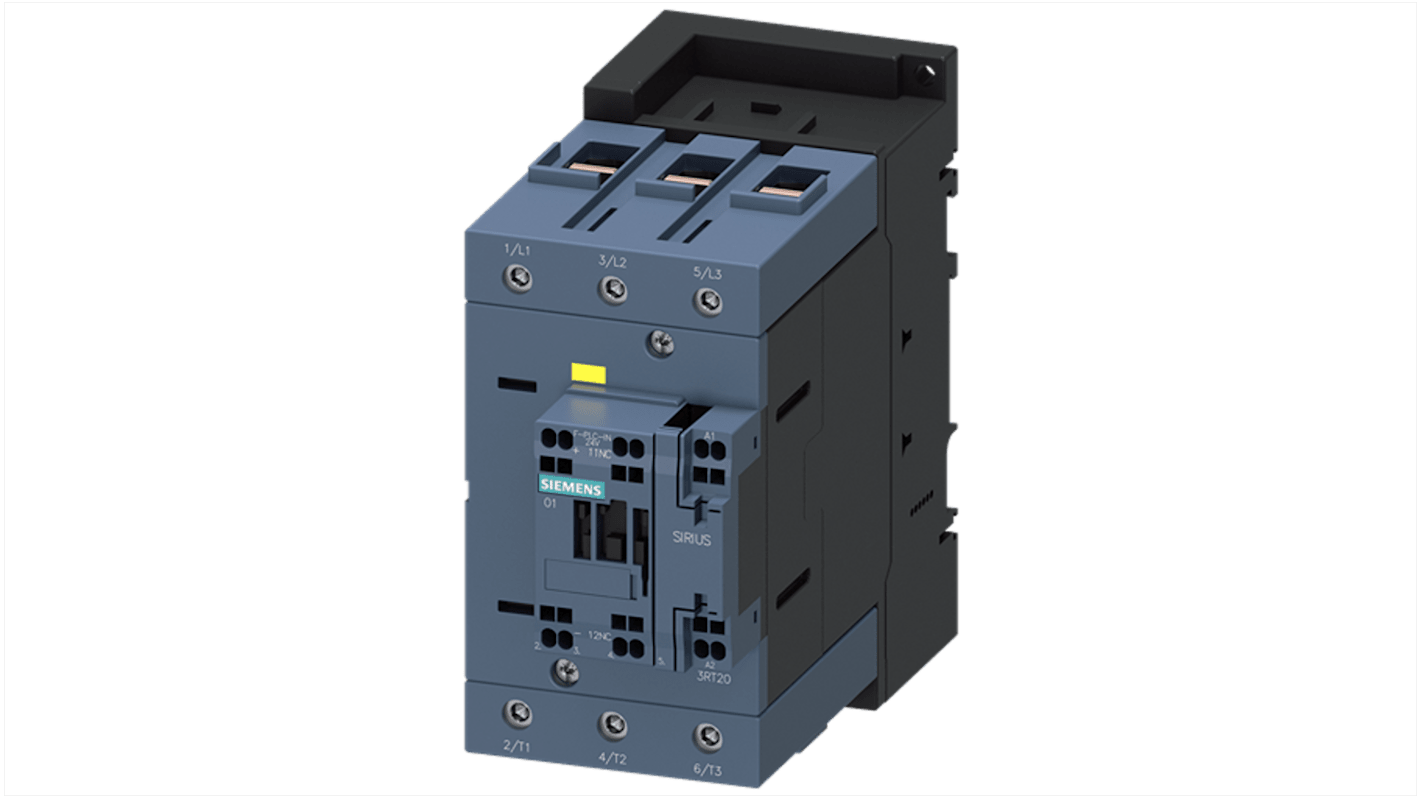 Stycznik 175 → 280 V Siemens styki: 3 37 kW 125 A 3NO/1NC 3RT2045-3SP30