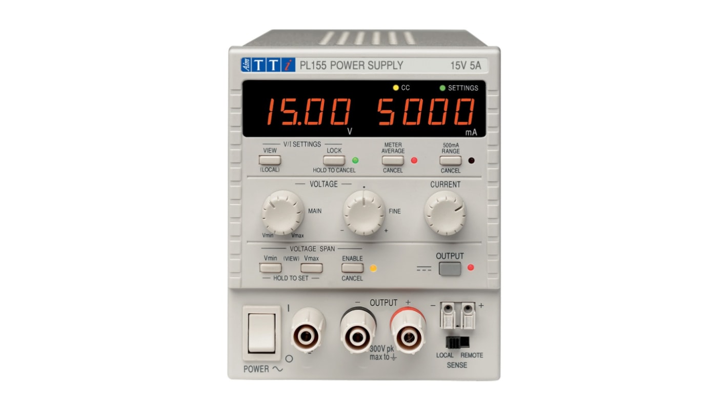 Aim-TTi PL Series Digital Bench Power Supply, 0 → 15V, 0 → 5A, 1-Output, 75W