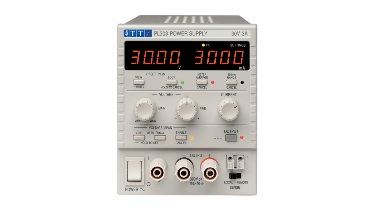 Alimentation de laboratoire, 0 → 30V, 0 → 3A, 1 sortie 90W