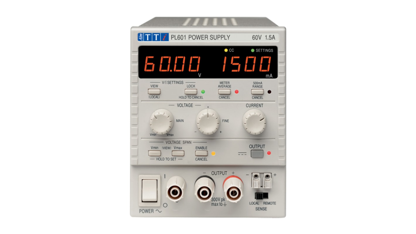 Zasilacz laboratoryjny 0 → 60V 0 → 1.5A Aim-TTi 90W Precyzyjny zasilacz DC