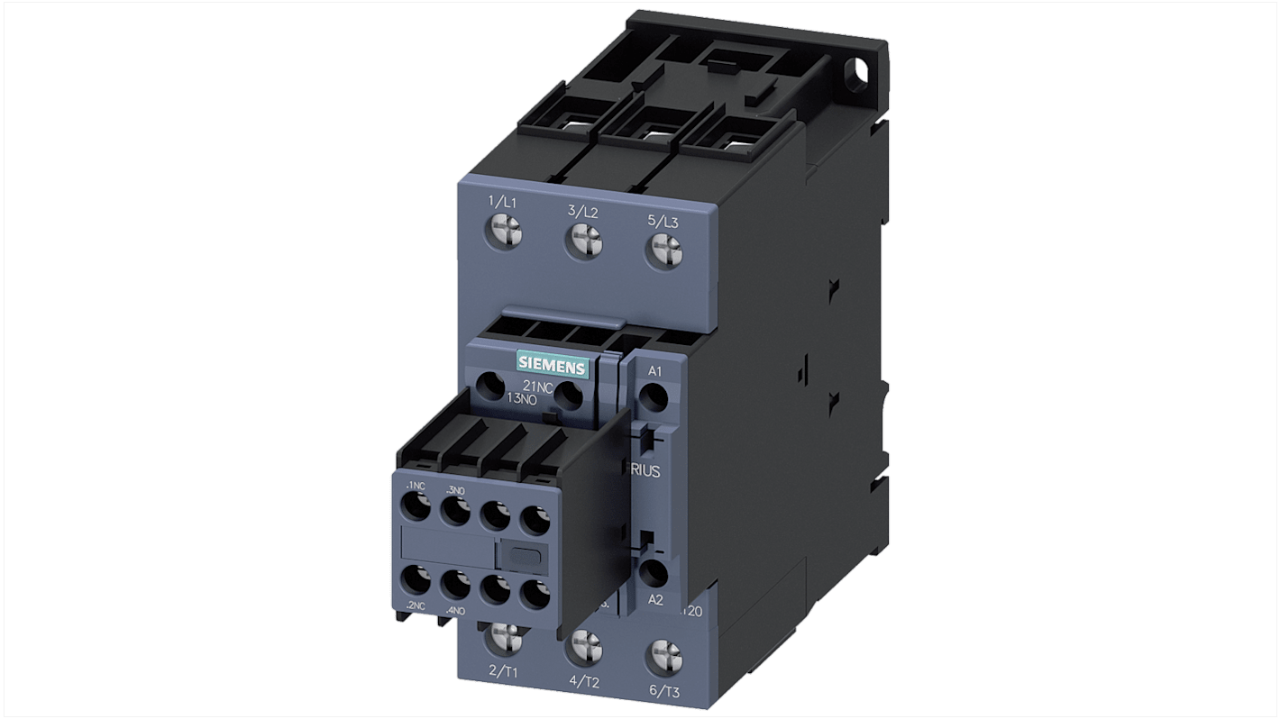 Stycznik 110 V Siemens styki: 3 37 kW 80 A 2 NO + 2 NC 3RT2038-1AF04