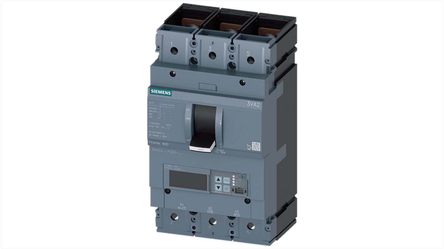 Siemens SENTRON Electronic Circuit Breaker 250A 3VA, 3 channels