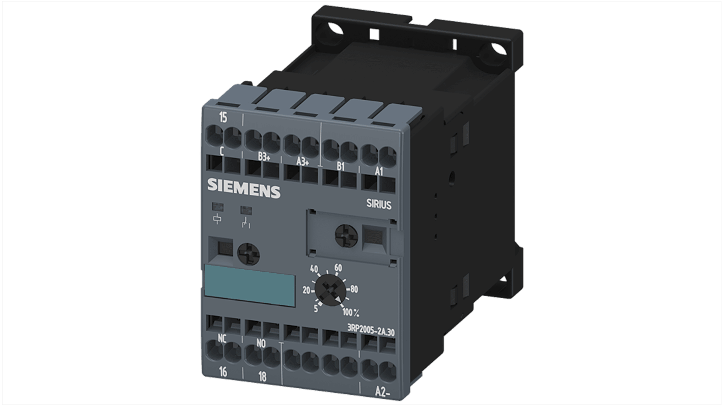 Siemens 3RP20 Series Snap On Timer Relay, 24V ac/dc, 0.05 → 100h, 8-Function