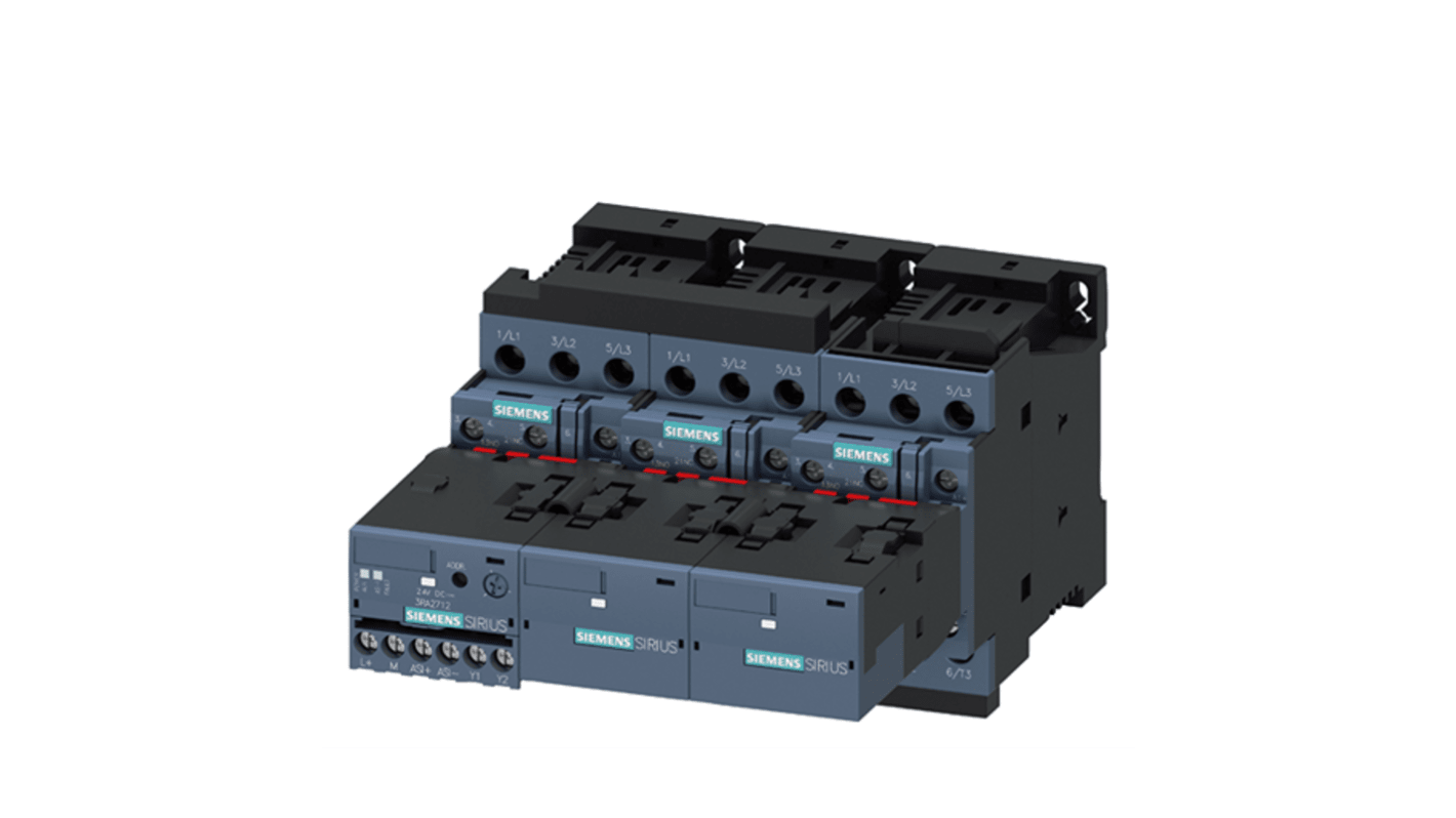 Stycznik 24 V DC Siemens styki: 3 11 kW 25 A 3NO + 3NC 3RA2423-8XH32-1BB4