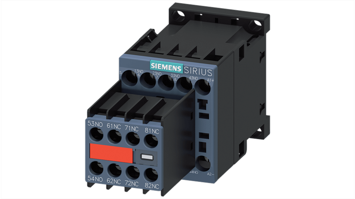 Siemens 3RH2 Contactor Relay 5NC + 3NO, 10 A Contact Rating, 24 V dc, SIRIUS