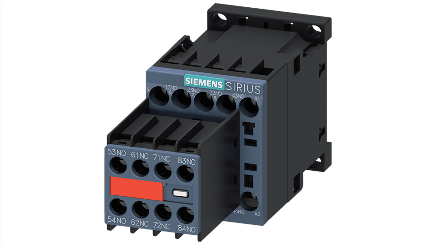 Siemens 3RH2 Contactor Relay 6NC + 2NO, 10 A Contact Rating, 220 V ac, SIRIUS