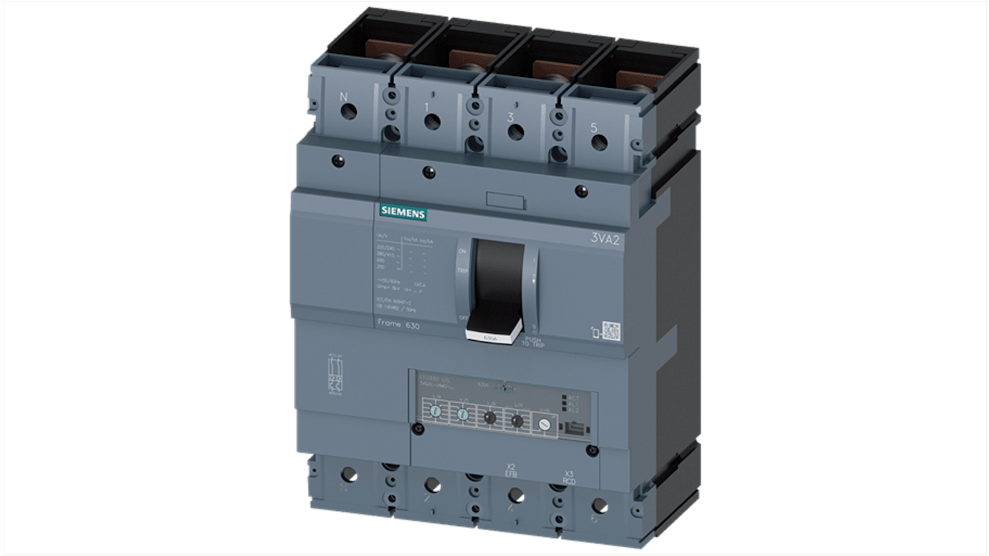 Siemens SENTRON Electronic Circuit Breaker 400A 3VA2, 4 channels
