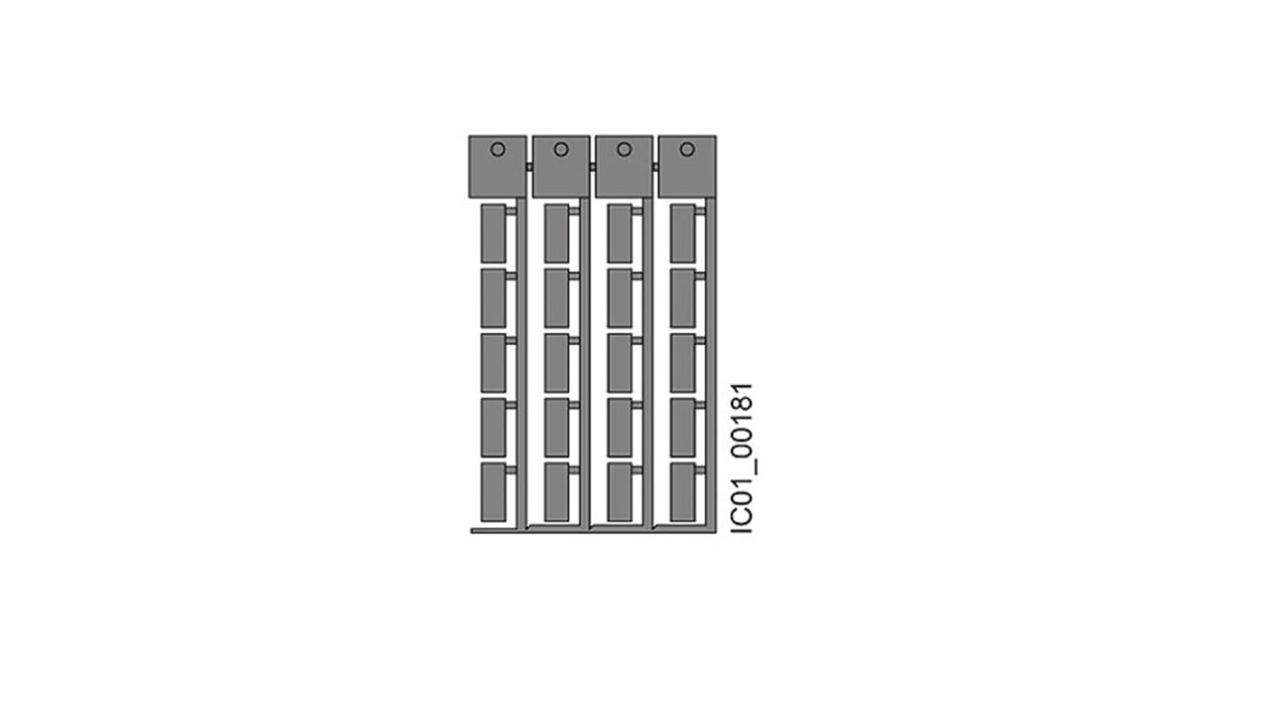 Siemens Grey Adhesive Blank Adhesive Label, Pack of 10Sheets