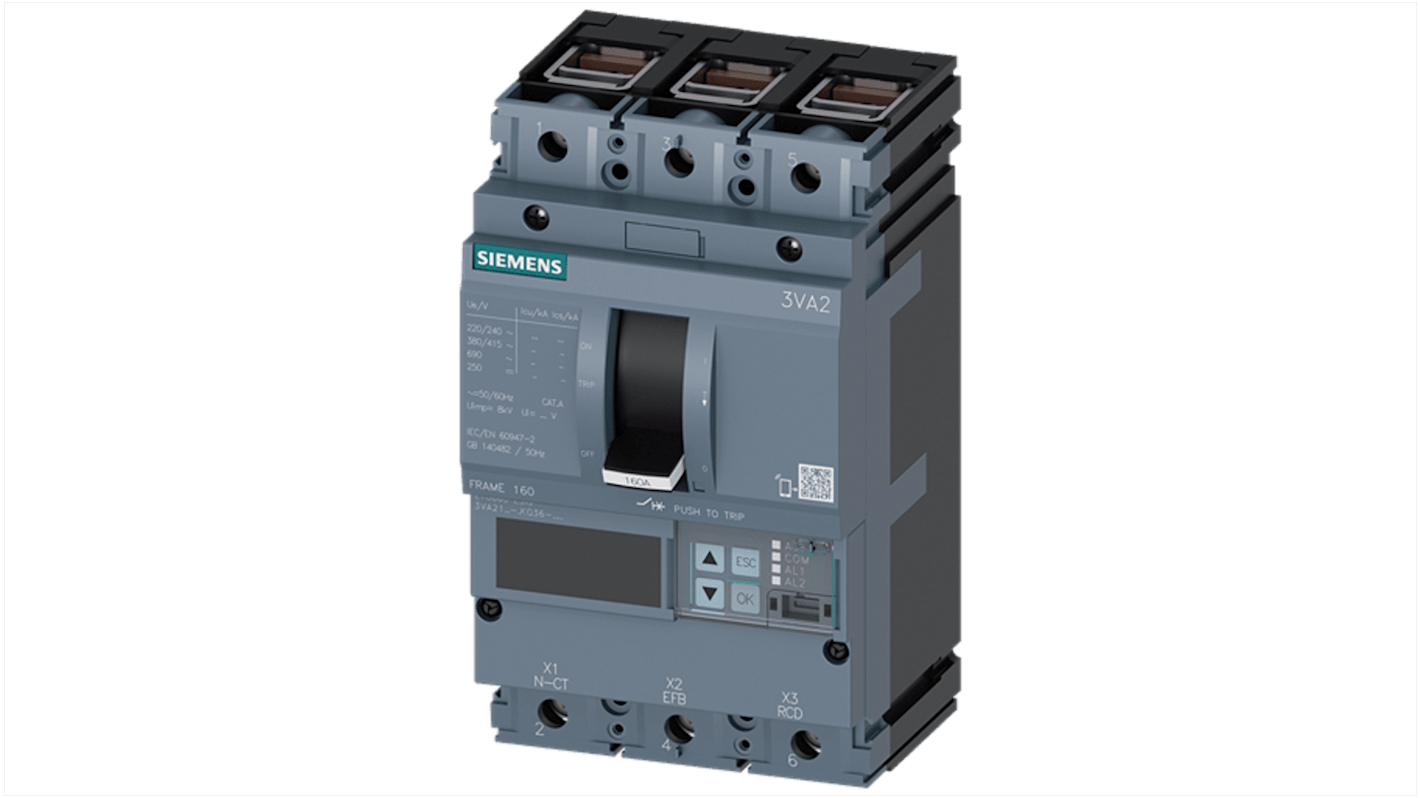 Siemens SENTRON Electronic Circuit Breaker 40A 3VA2, 3 channels