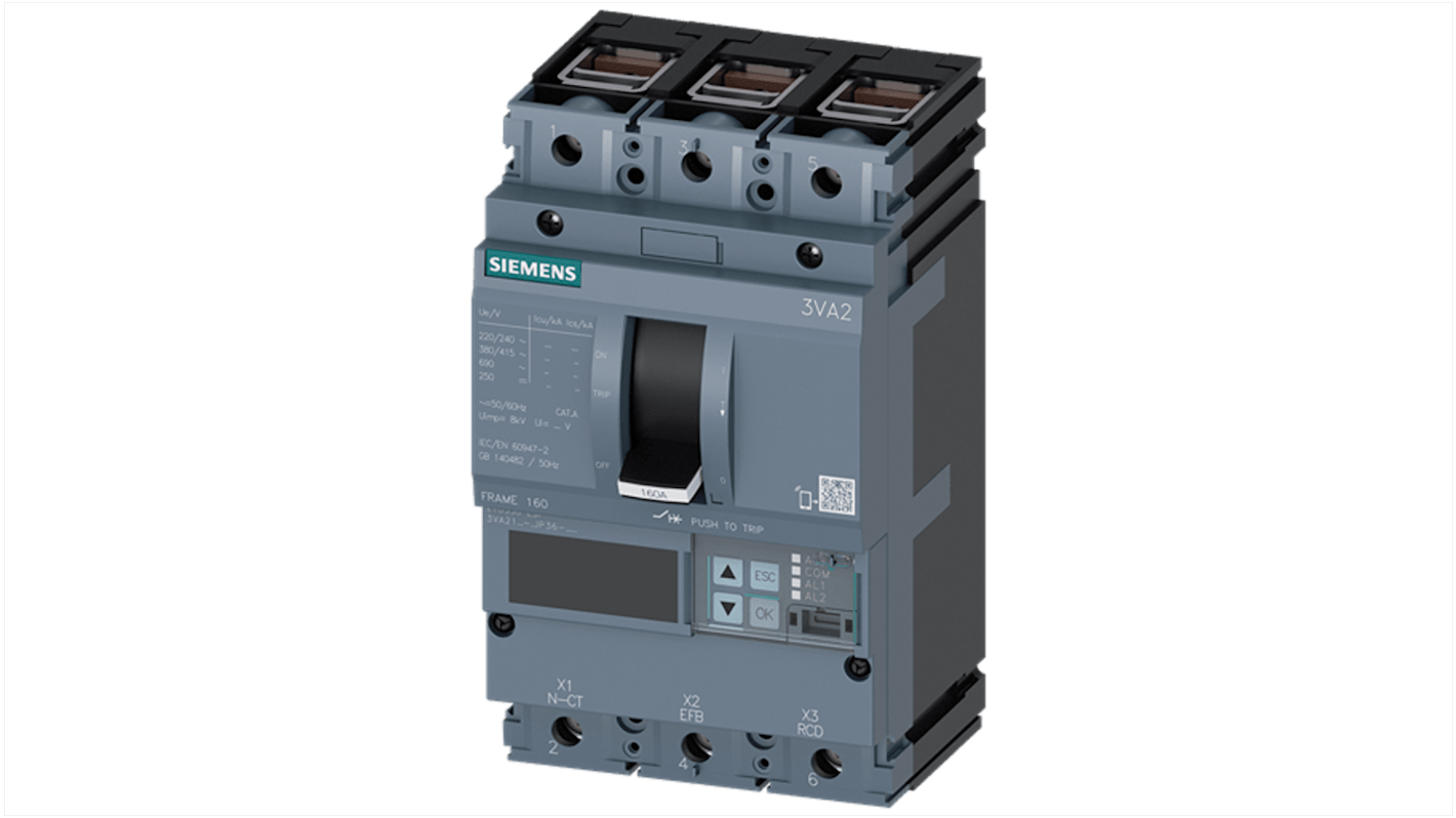 Siemens SENTRON Electronic Circuit Breaker 25A 3VA2, 3 channels