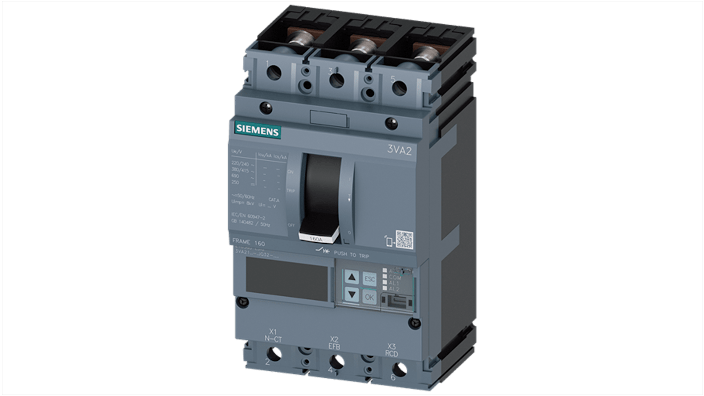 Siemens SENTRON Electronic Circuit Breaker 25A 3VA2, 3 channels