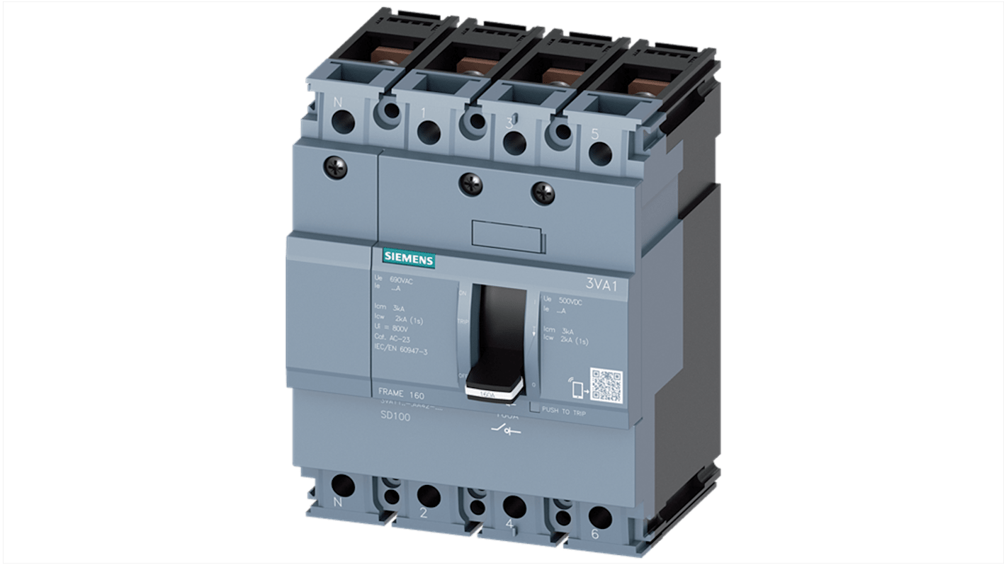 Siemens Switch Disconnector, 4 Pole, 160A Max Current, 160A Fuse Current