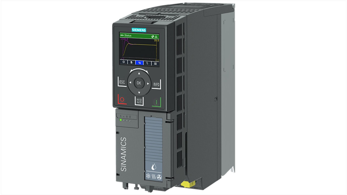 Siemens Inverter Drive, 0.75 kW, 3 Phase, 200 → 240 V, 3.8 A, G120X Series