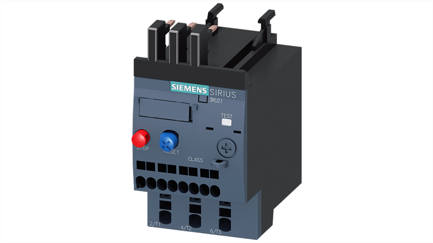 Siemens 3RU2 Overload Relay 1NC + 1NO, 2.5 A F.L.C, 2.5 A Contact Rating, 0.75 kW, SIRIUS