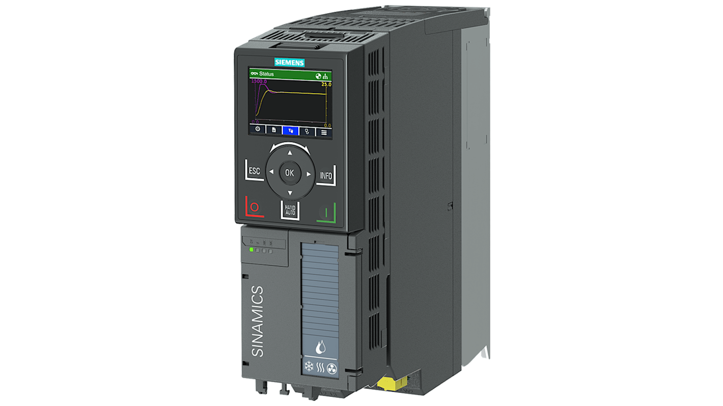 Siemens Inverter Drive, 1.5 kW, 3 Phase, 380 → 480 V, 3.6 A, G120X Series