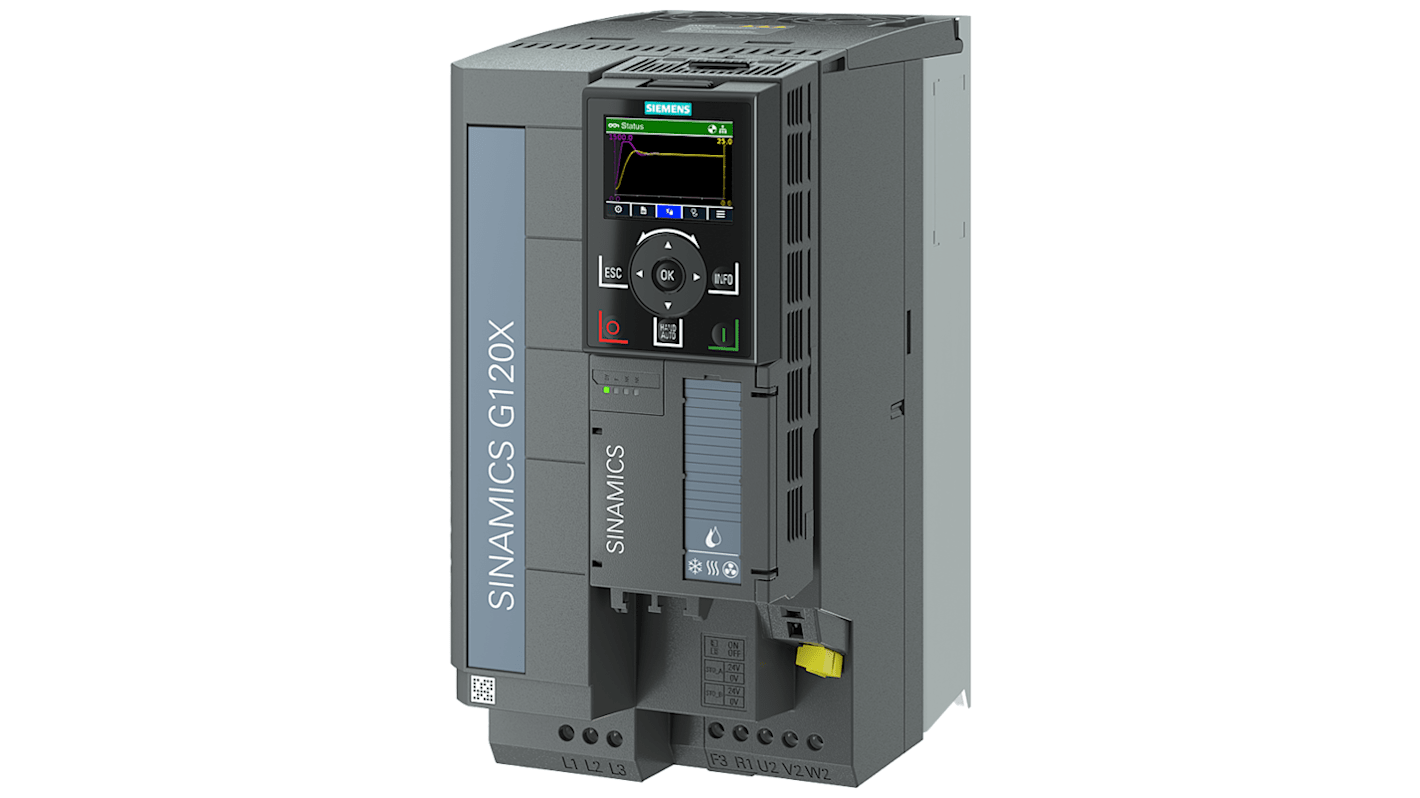 Siemens Inverter Drive, 7.5 kW, 3 Phase, 200 → 240 V, 26.3 A, G120X Series
