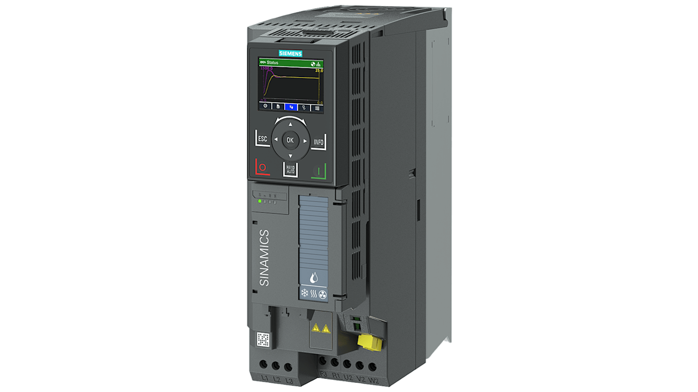 Siemens Inverter Drive, 5.5 kW, 3 Phase, 380 → 480 V, 12 A, G120X Series