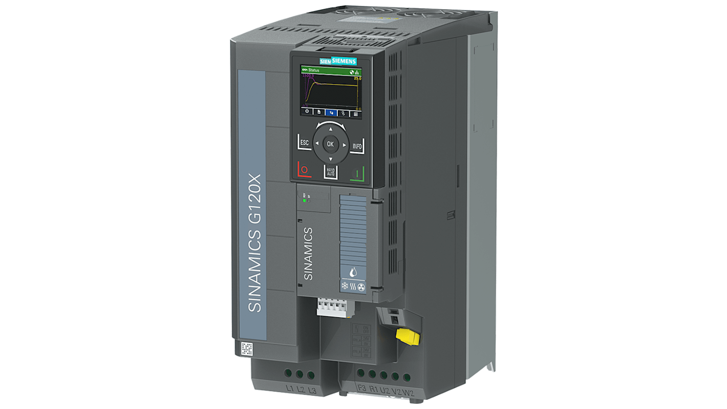 Siemens Inverter Drive, 15 kW, 3 Phase, 380 → 480 V, 29.5 A, G120X Series