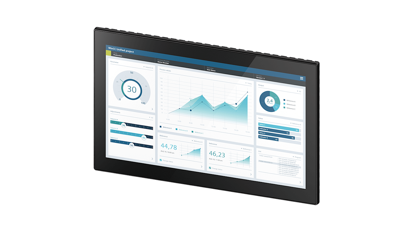 Siemens 6AV2128 Series MTP1900 Unified Comfort Control Unit - 18.5 In, TFT Display, 1920 x 1080
