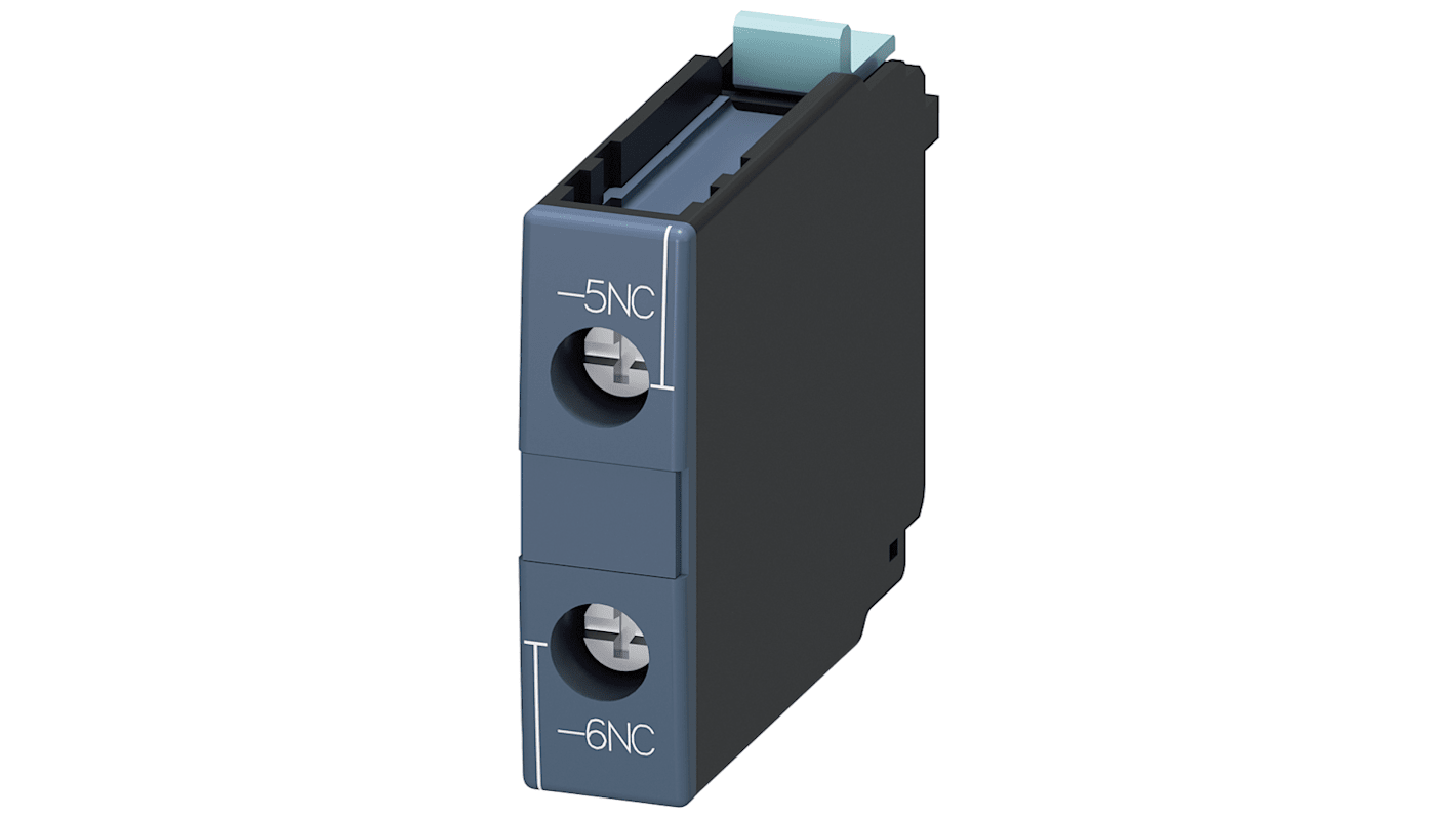 Siemens Auxiliary Contact, 1NC, Snap On Mounting, SIRIUS 3RH