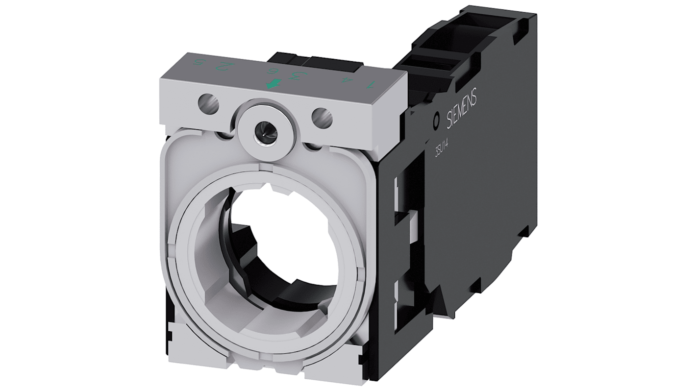 Holder for 3 modules, metal, 1 NO + 1 NC