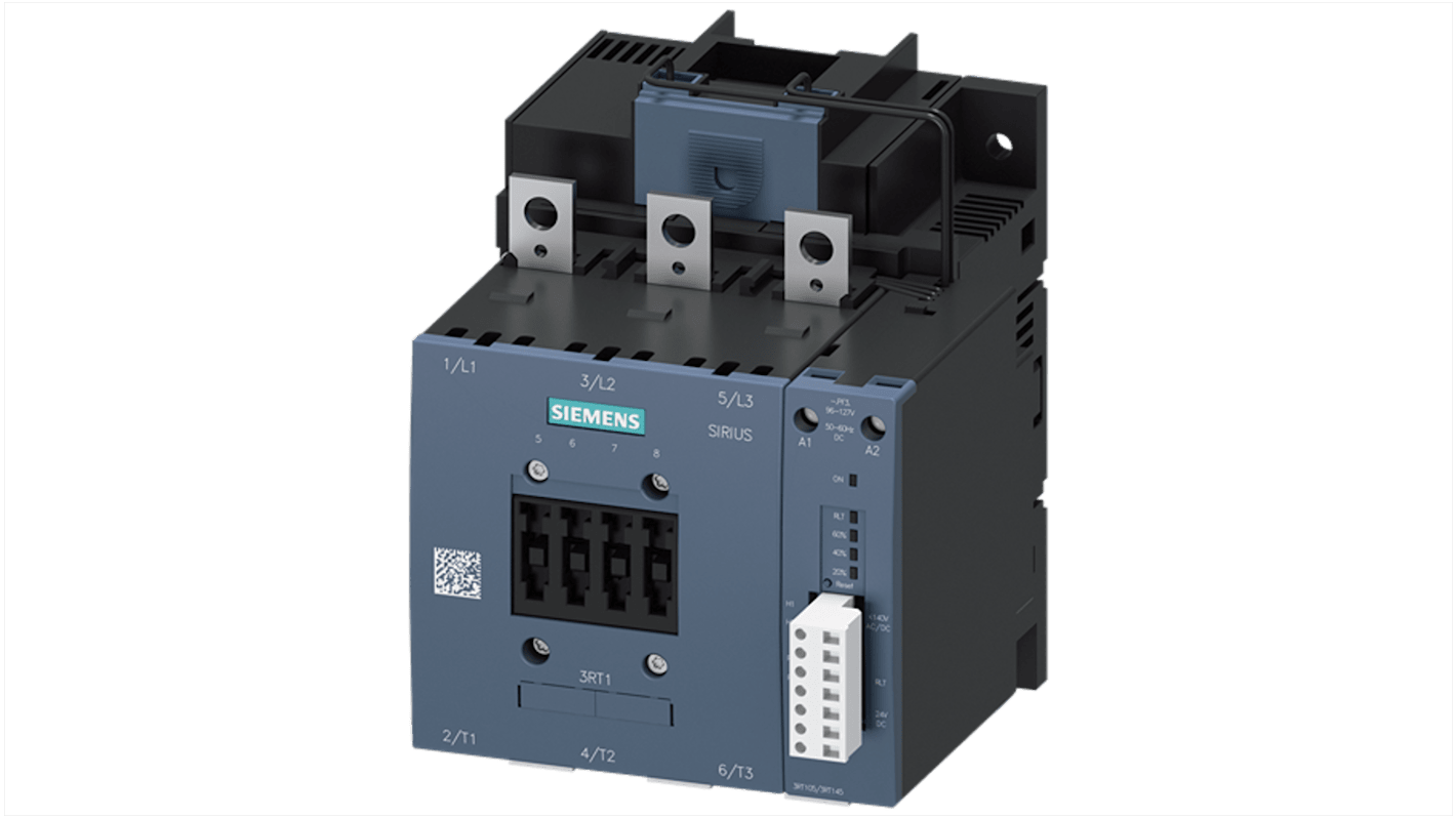 Stycznik 200 → 277 V Siemens styki: 3 90 kW 65 A 1 NO + 1 NC 3RT1056-6PP35