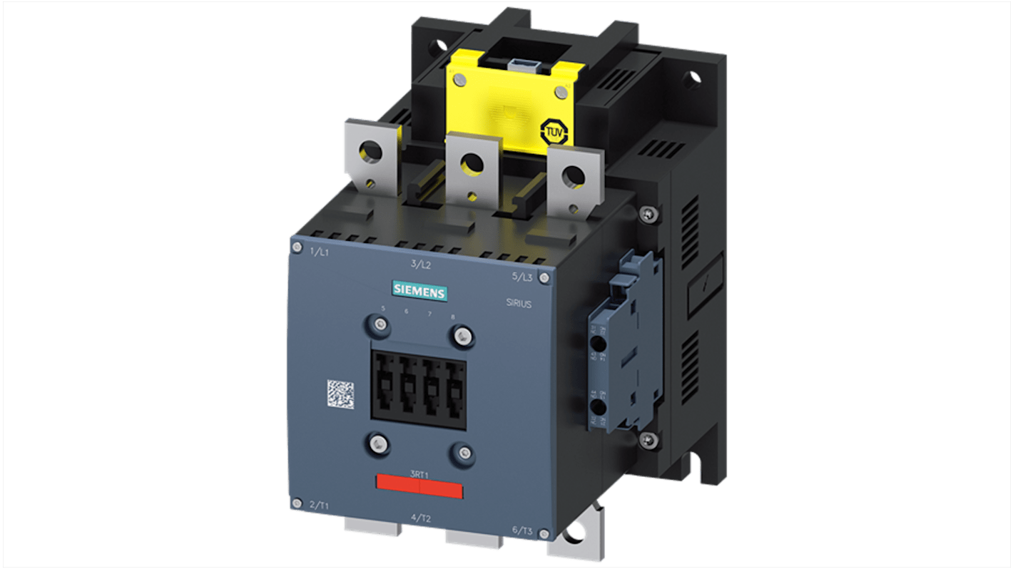 Stycznik 200 → 277 V Siemens styki: 3 132 kW 265 A 2 NO + 2 NC 3RT1065-6SP36-3PA0