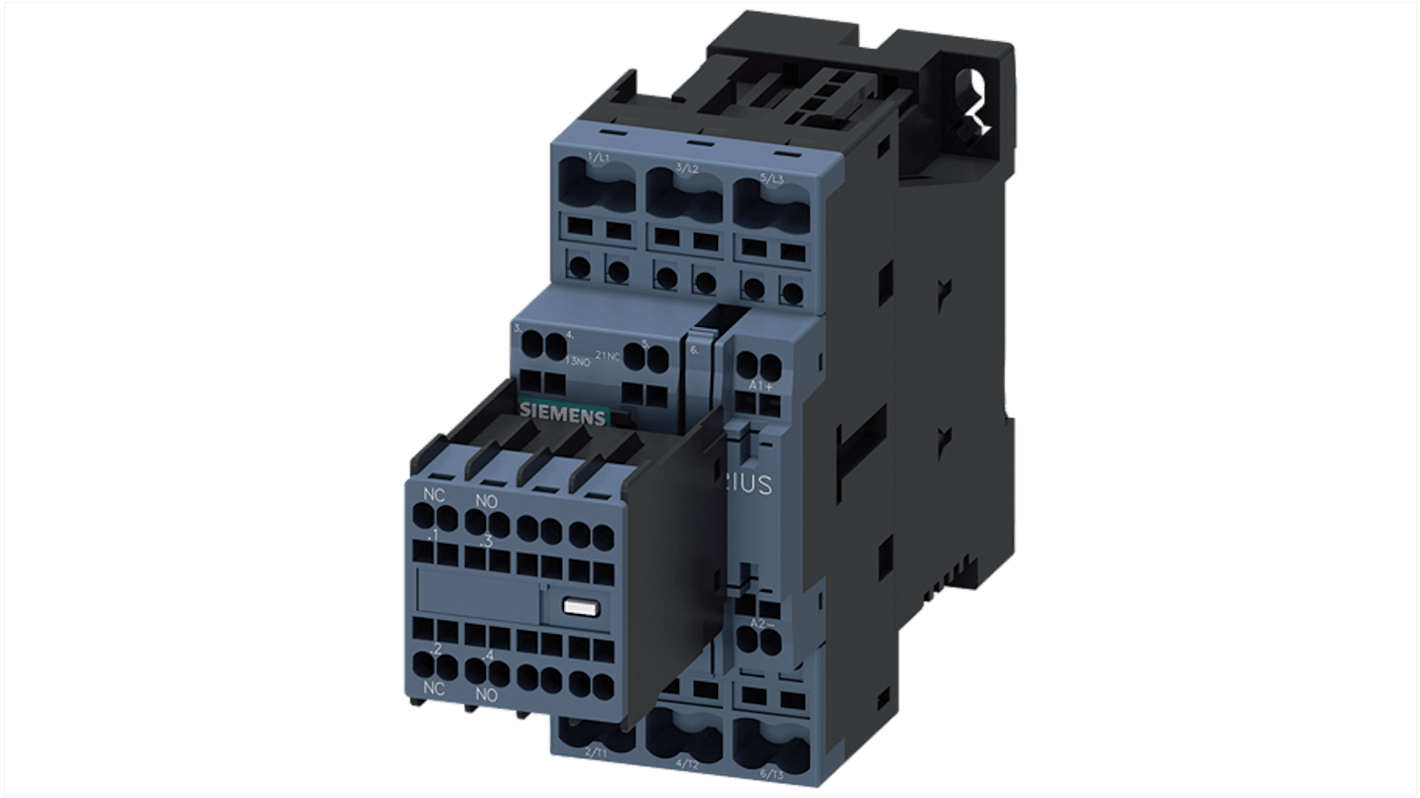 Stycznik 110 V DC Siemens styki: 3 11 kW 25 A 2 NO + 2 NC 3RT2026-2BF44