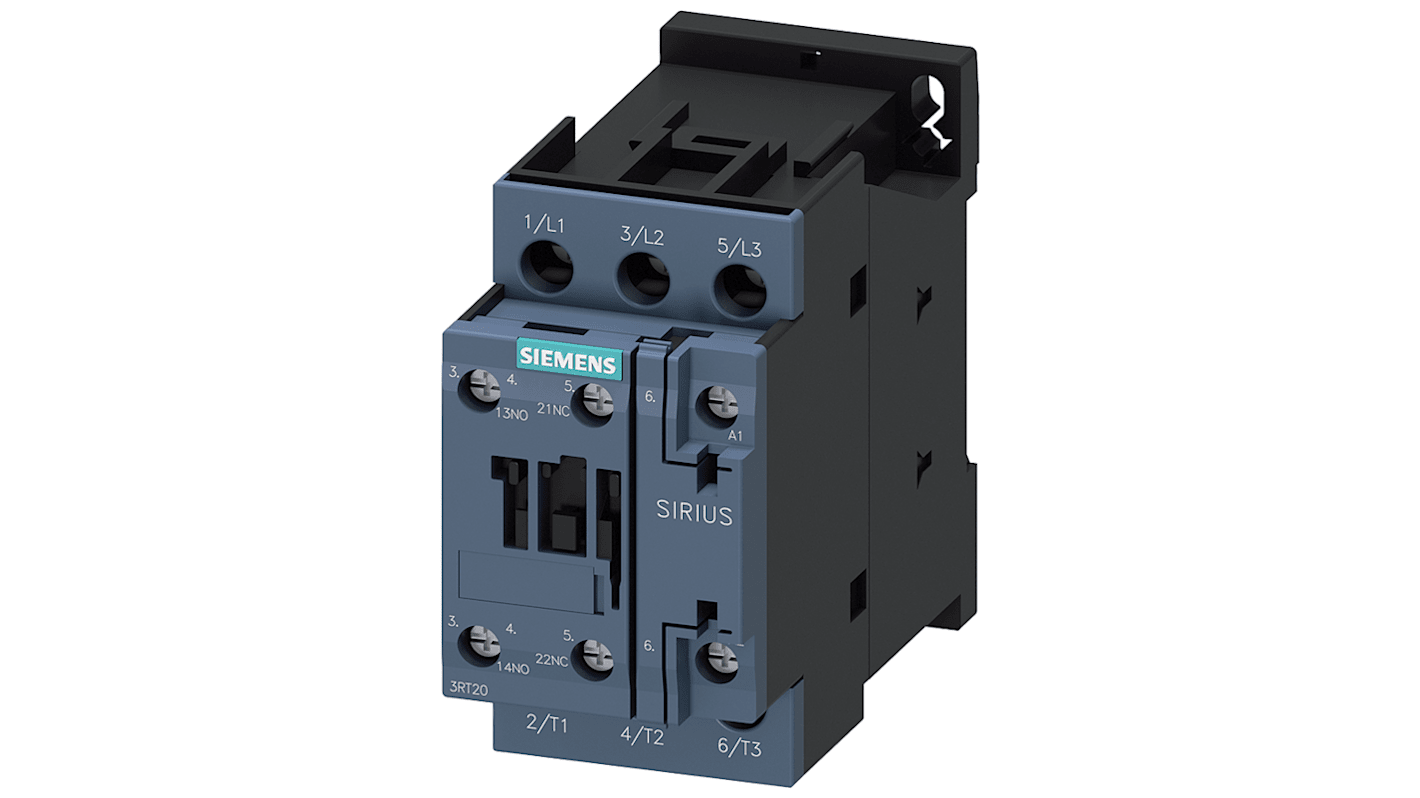 Stycznik 110 V Siemens styki: 3 18,5 kW 38 A 1 NO + 1 NC 3RT2028-1AG20-0JA0